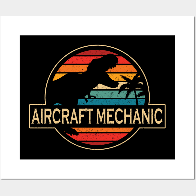 Aircraft Mechanic Dinosaur Wall Art by SusanFields